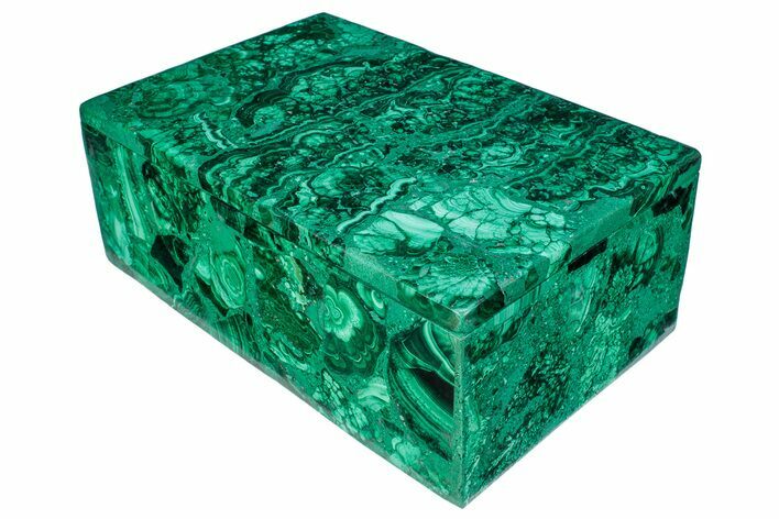 Wide Malachite Jewelry Box - Congo #263282